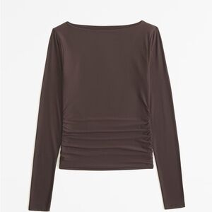 Abercrombie & Fitch brown Long Sleeve Tee